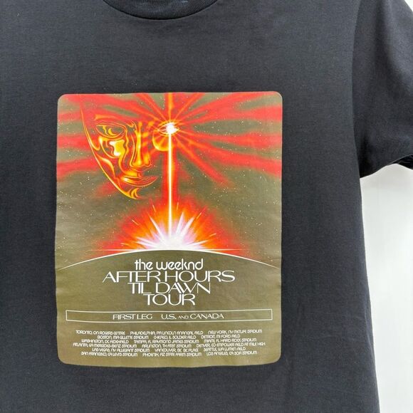 The Weekend After Hours Till Dawn Tour Concert T-Shirt in Black Size Small - Picture 3 of 4